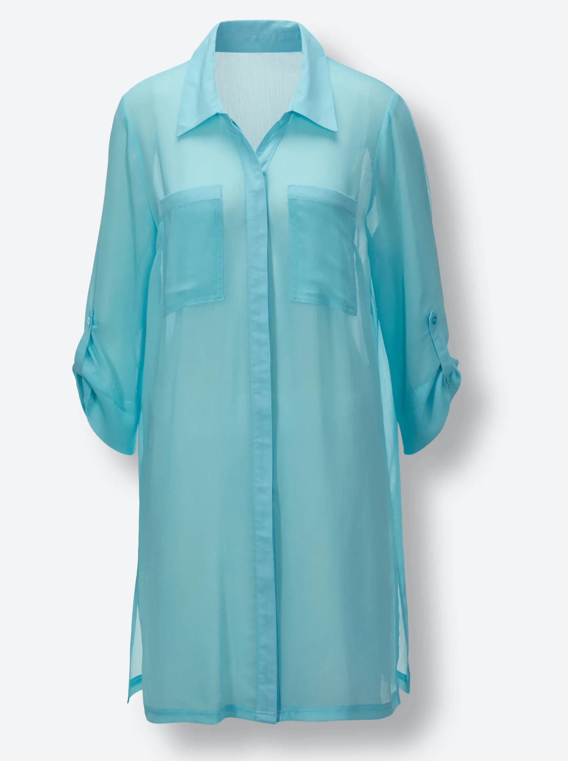 Strandkleider|Strandmode|feel good Strandbluse aquamarine