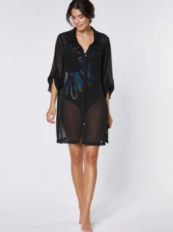 Strandmode|feel good Strandbluse schwarz
