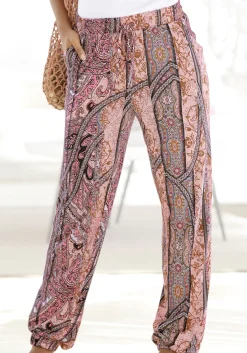 Strandmode|Buffalo Strandhose rosa-bedruckt