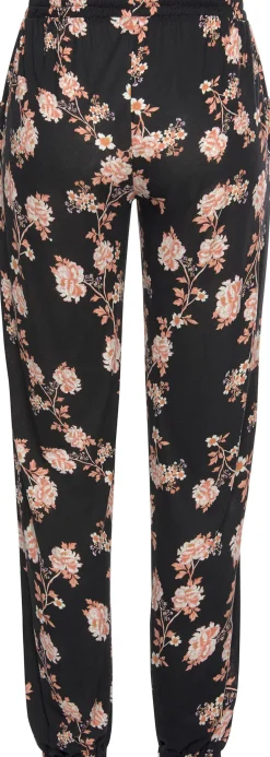 Hosen|LASCANA Strandhose schwarz-orange-bedruckt