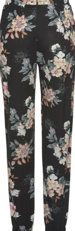 Hosen|LASCANA Strandhose schwarz-bedruckt