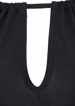 Strandkleider|LASCANA Strandkleid schwarz-bedruckt