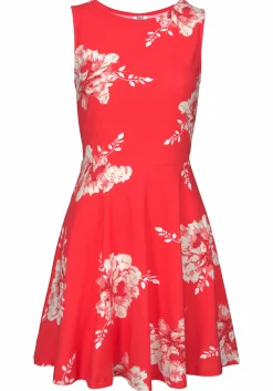 Kleider|Beachtime Strandkleid koralle-geblümt