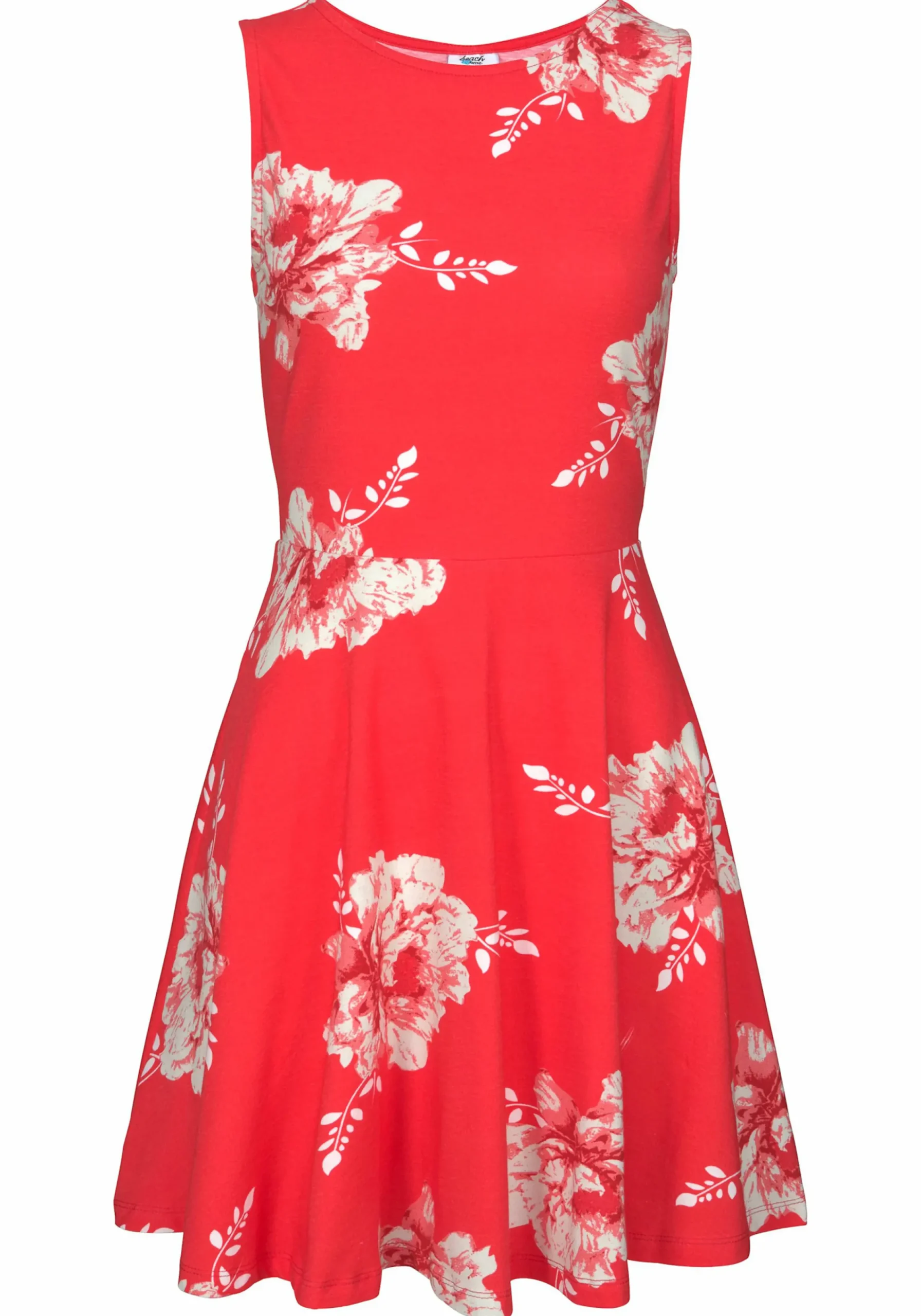 Kleider|Beachtime Strandkleid koralle-geblümt