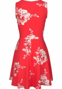 Kleider|Beachtime Strandkleid koralle-geblümt