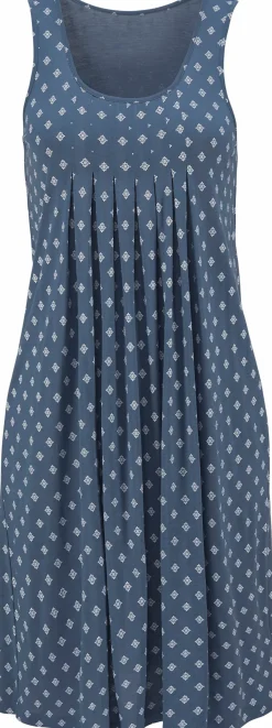 Strandkleider|Beachtime Strandkleid blau-bedruckt