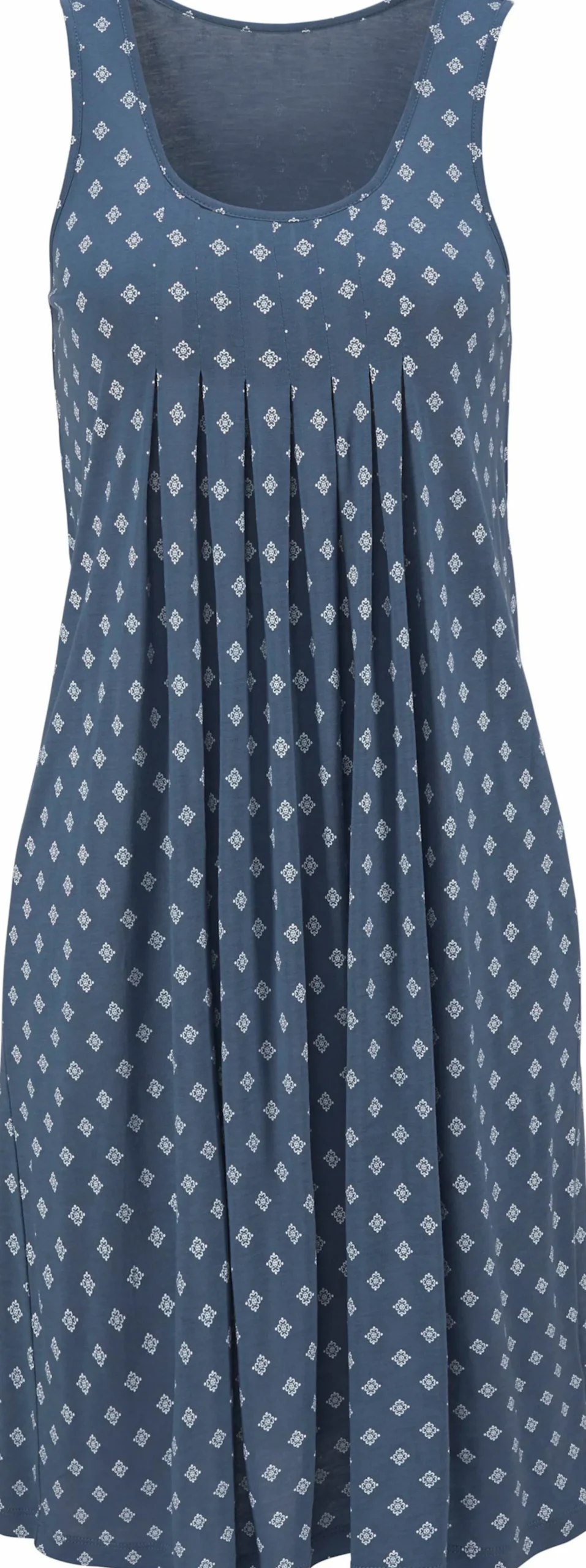 Strandkleider|Beachtime Strandkleid blau-bedruckt