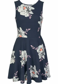 Strandkleider|Beachtime Strandkleid blau-geblümt