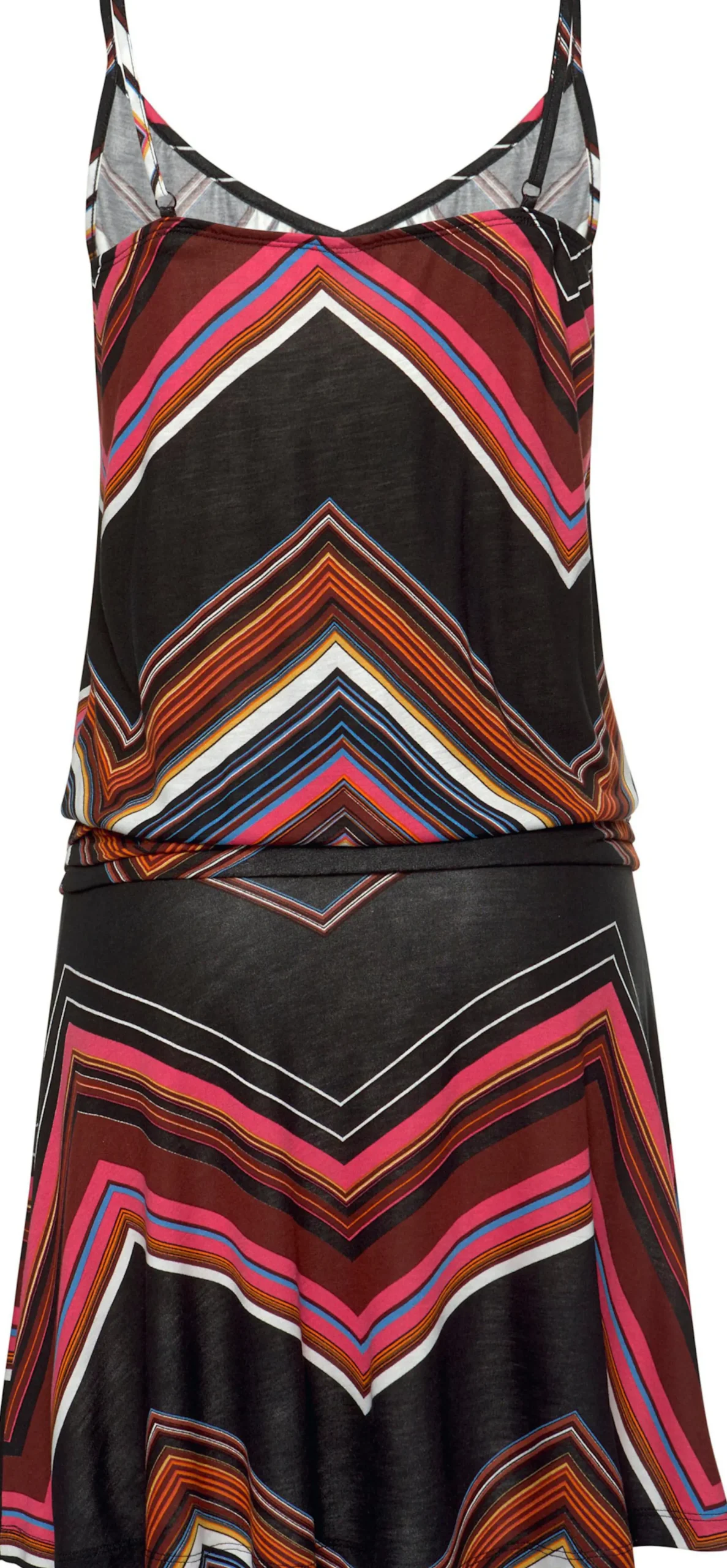 Strandkleider|Kleider|LASCANA Strandkleid schwarz-lila-bedruckt