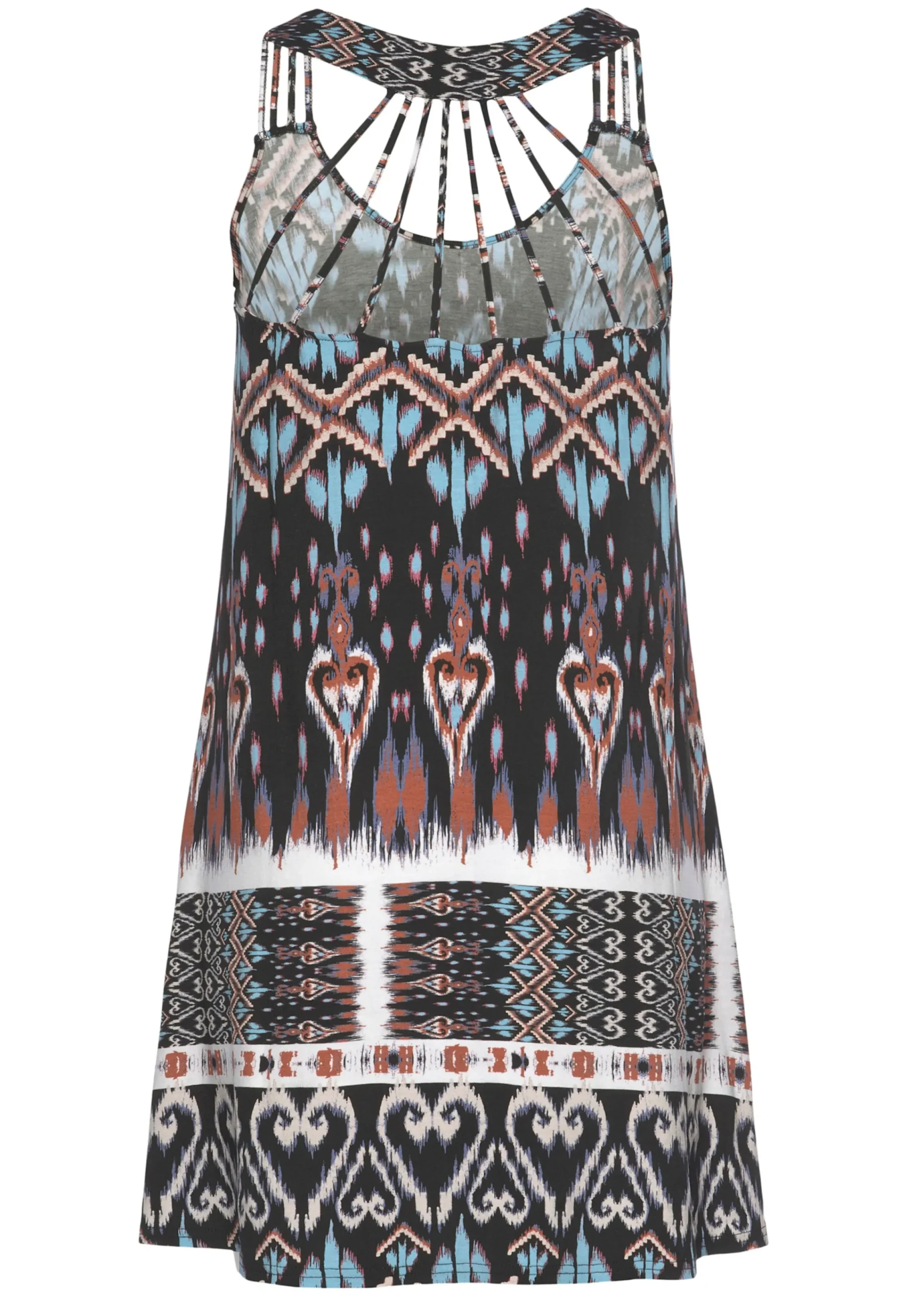 Strandkleider|Kleider|Buffalo Strandkleid schwarz-bedruckt