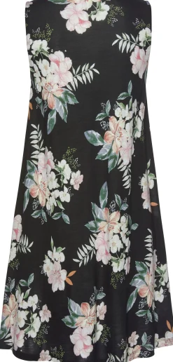 Strandkleider|Kleider|LASCANA Strandkleid schwarz-bedruckt