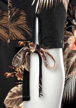Kleider|Beachtime Strandkleid schwarz-bedruckt