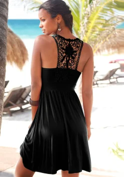 Strandkleider|Kleider|LASCANA Strandkleid schwarz