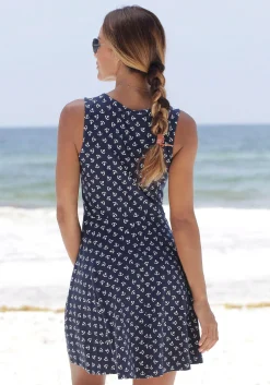 Strandkleider|Beachtime Strandkleid marine-weiß