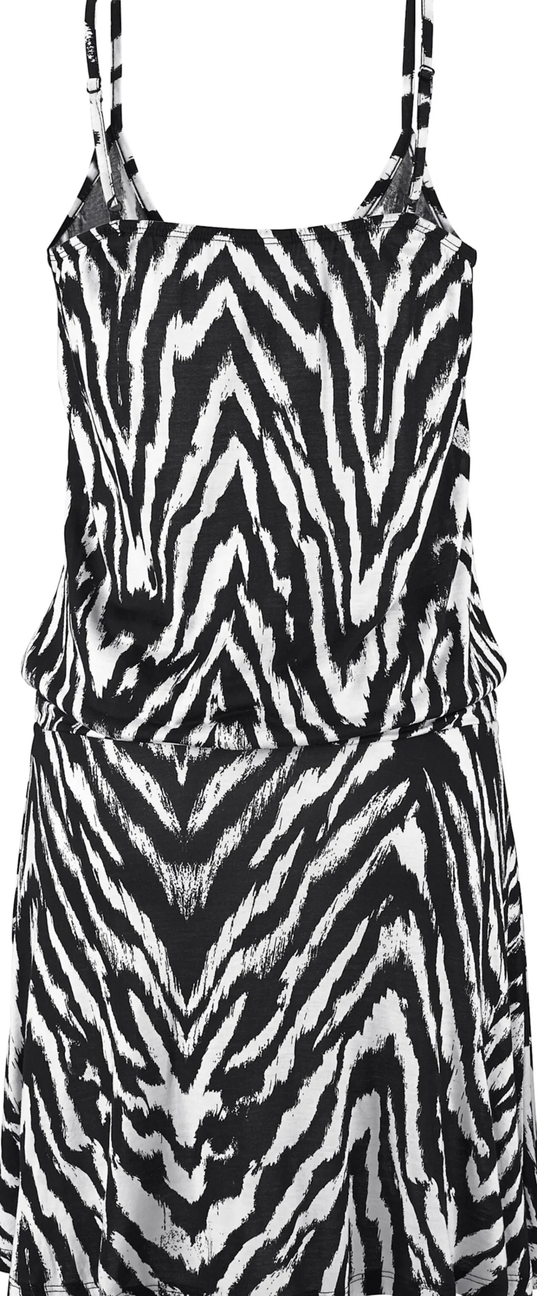 Kleider|Beachtime Strandkleid schwarz-weiß-bedruckt