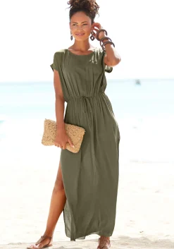 Strandkleider|Kleider|LASCANA Strandkleid khaki