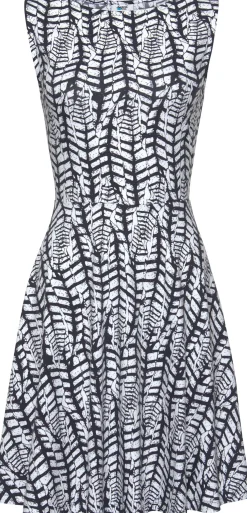 Strandkleider|Kleider|Beachtime Strandkleid dunkelblau-weiß-bedruckt