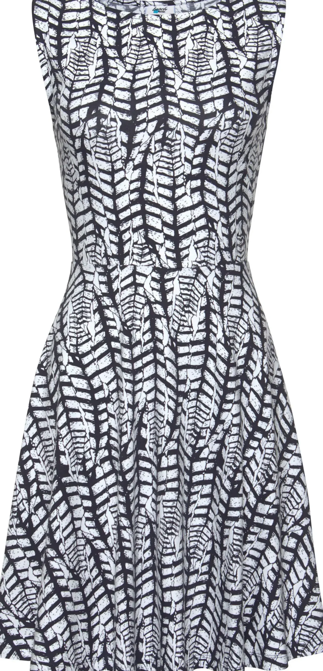 Strandkleider|Kleider|Beachtime Strandkleid dunkelblau-weiß-bedruckt