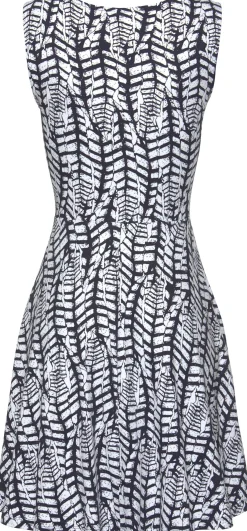 Strandkleider|Kleider|Beachtime Strandkleid dunkelblau-weiß-bedruckt