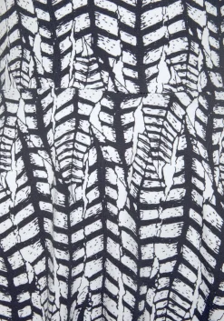 Strandkleider|Kleider|Beachtime Strandkleid dunkelblau-weiß-bedruckt
