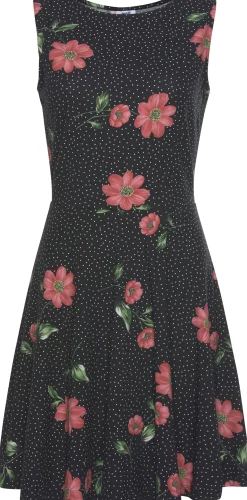 Strandkleider|Beachtime Strandkleid schwarz-rot