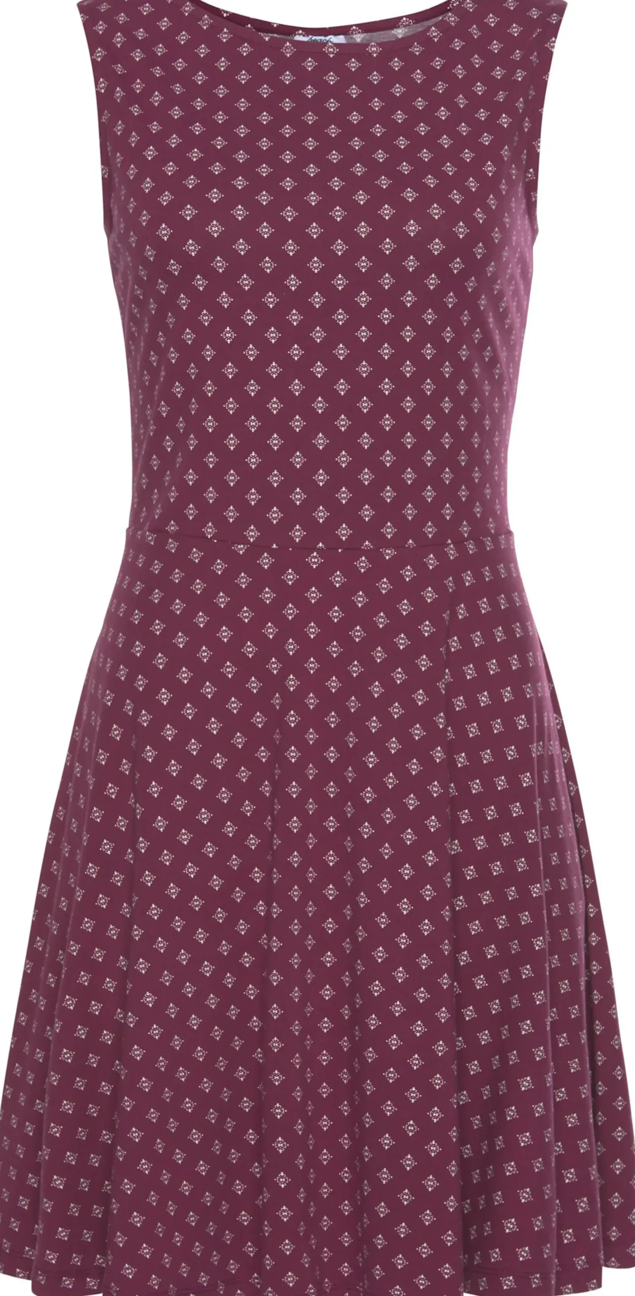 Strandkleider|Kleider|Beachtime Strandkleid bordeaux-weiß