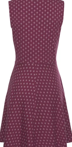 Strandkleider|Kleider|Beachtime Strandkleid bordeaux-weiß