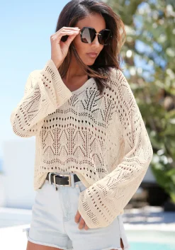 Strandmode|Pullover|s.Oliver Strandpullover sand