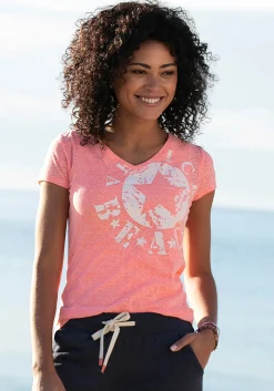 Shirts|Venice Beach Strandshirt neonkoralle-meliert
