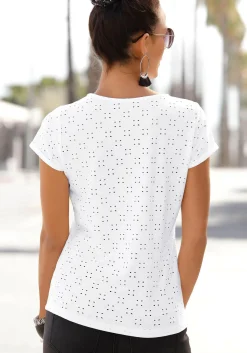 Strandmode|Shirts|LASCANA Strandshirt weiß
