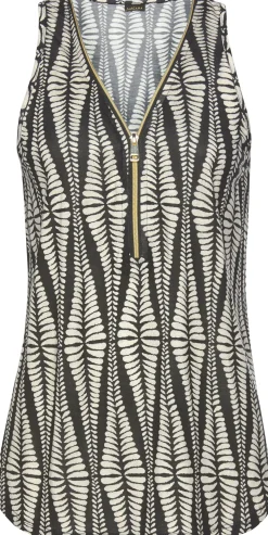 Strandmode|Shirts|LASCANA Strandtop schwarz-sand-bedruckt