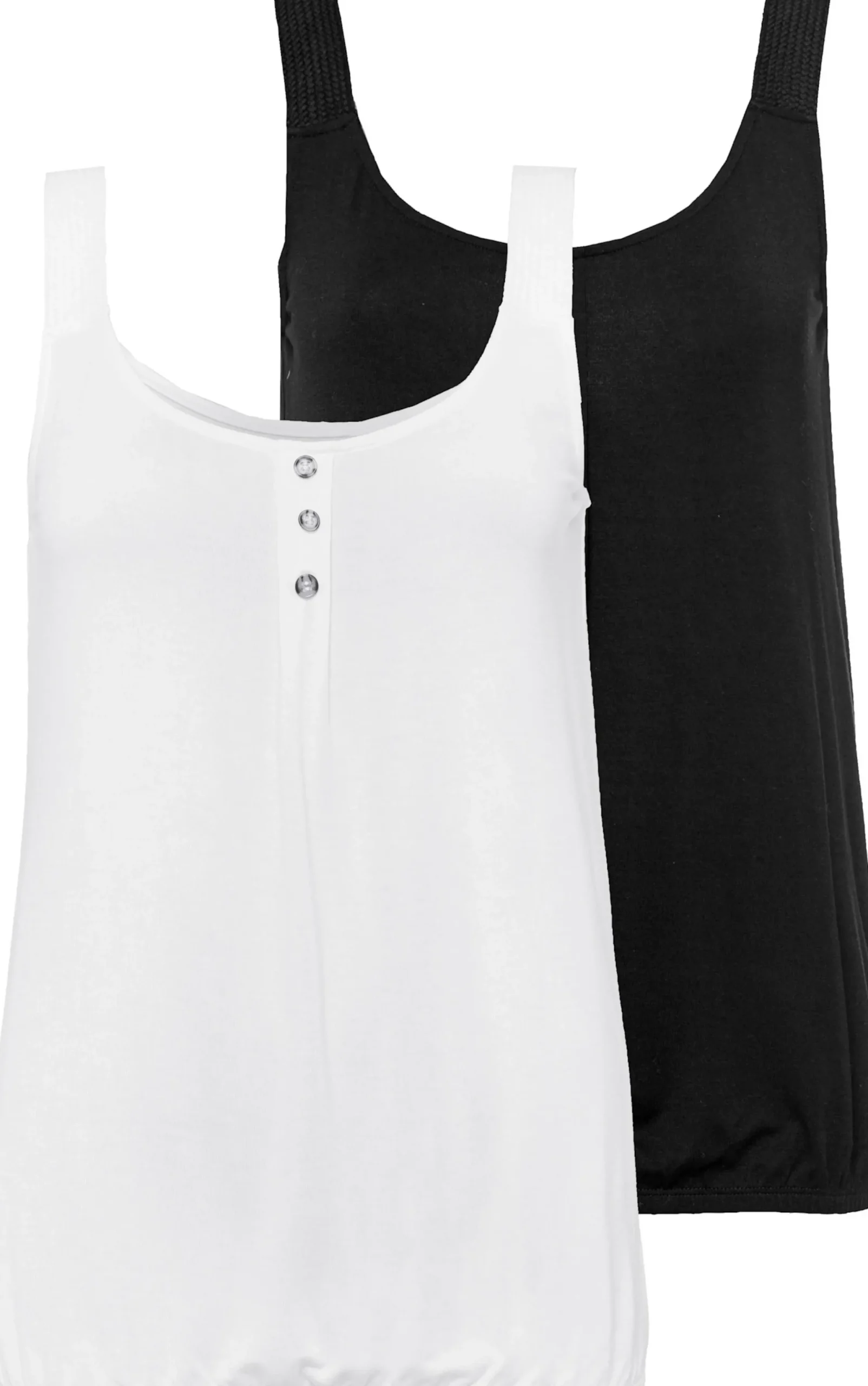 Shirts|LASCANA Strandtop creme,schwarz