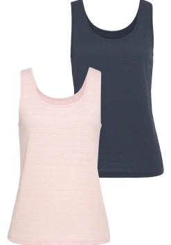Strandmode|Vivance Strandtop rose,navy