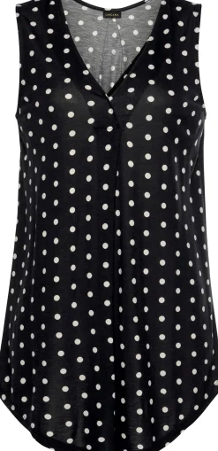 Strandmode|LASCANA Strandtop schwarz-weiß-gepunktet