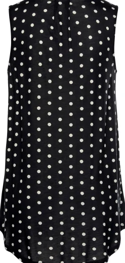 Strandmode|LASCANA Strandtop schwarz-weiß-gepunktet