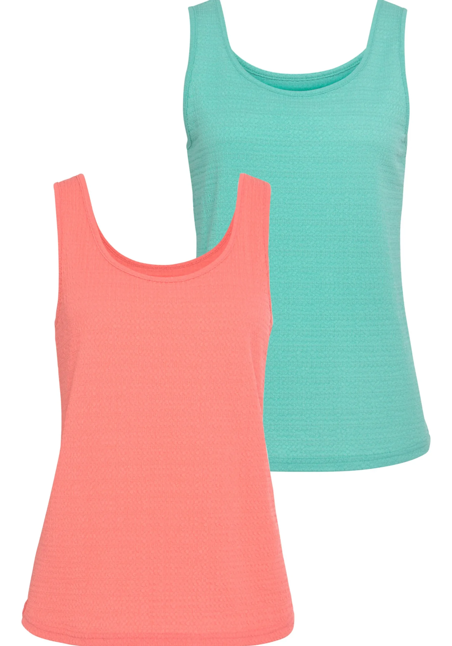 Strandmode|Shirts|Vivance Strandtop apricot,türkis