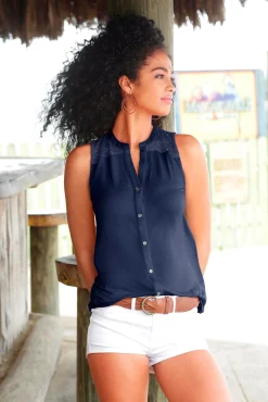 Strandmode|s.Oliver Strandtop navy