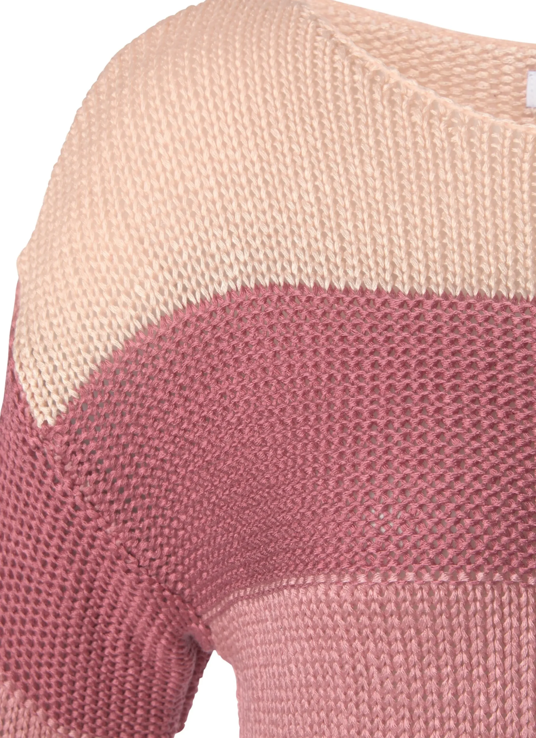 Strandmode|Pullover|LASCANA Streifenpullover hellrosa-bordeaux-lachs