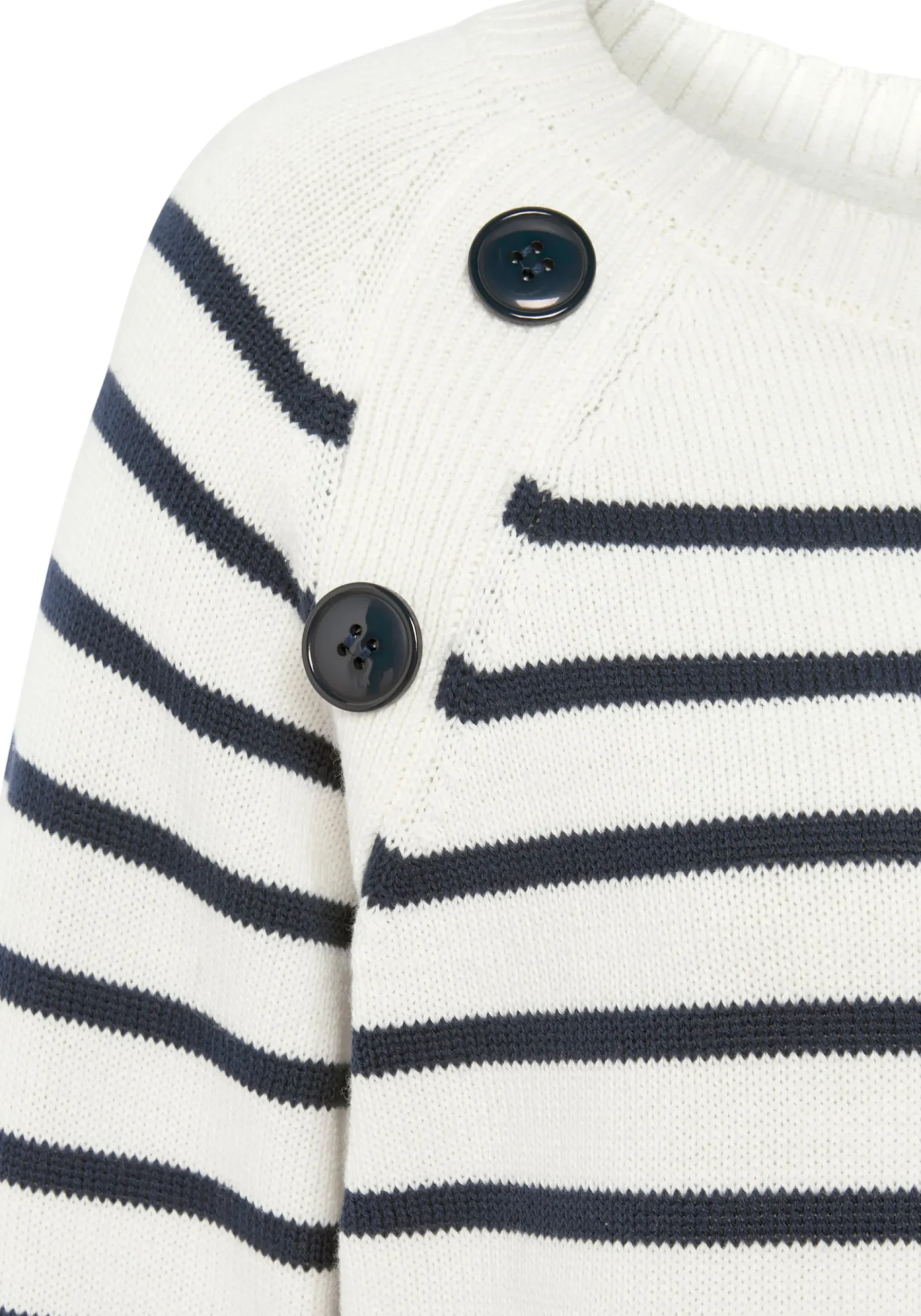 Strandmode|Vivance Streifenpullover weiß-marine