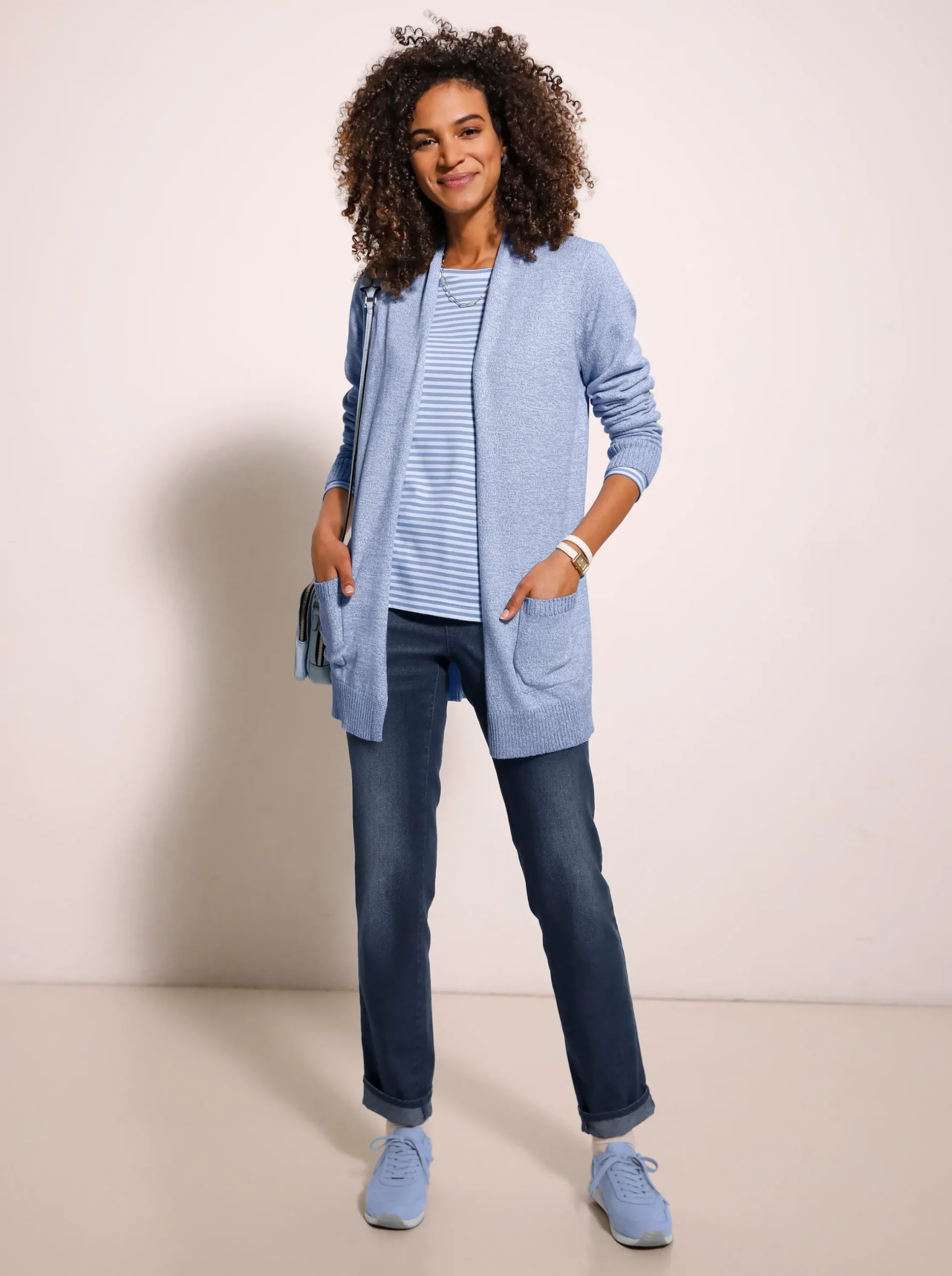Shirts| Streifenshirt aus Single-Jersey bleu-ecru-geringelt
