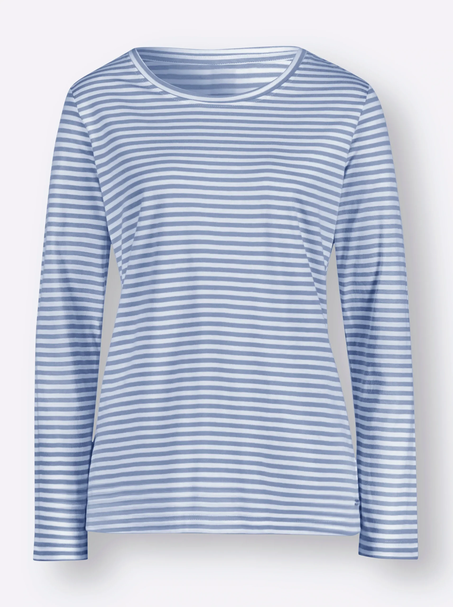 Shirts| Streifenshirt aus Single-Jersey bleu-ecru-geringelt
