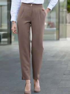 Hosen| Stretch-Hose in Koffer-Qualität dunkeltaupe