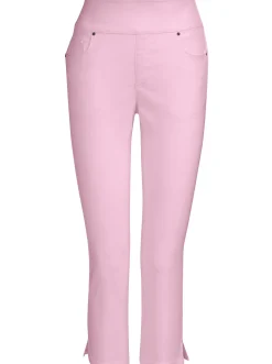 Strandmode| Stretch-Hose in Wadenlänge rosé