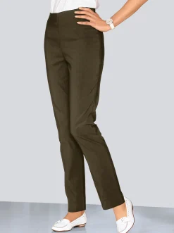 Hosen| Stretch-Hose mit innenliegendem Dehnbund khaki