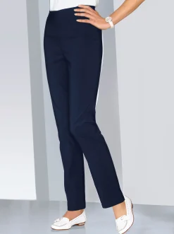 Hosen| Stretch-Hose mit innenliegendem Dehnbund marine
