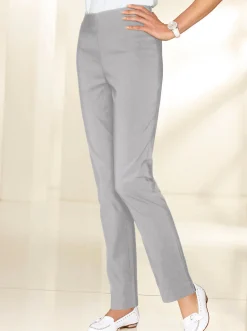 Hosen| Stretch-Hose mit innenliegendem Dehnbund grau