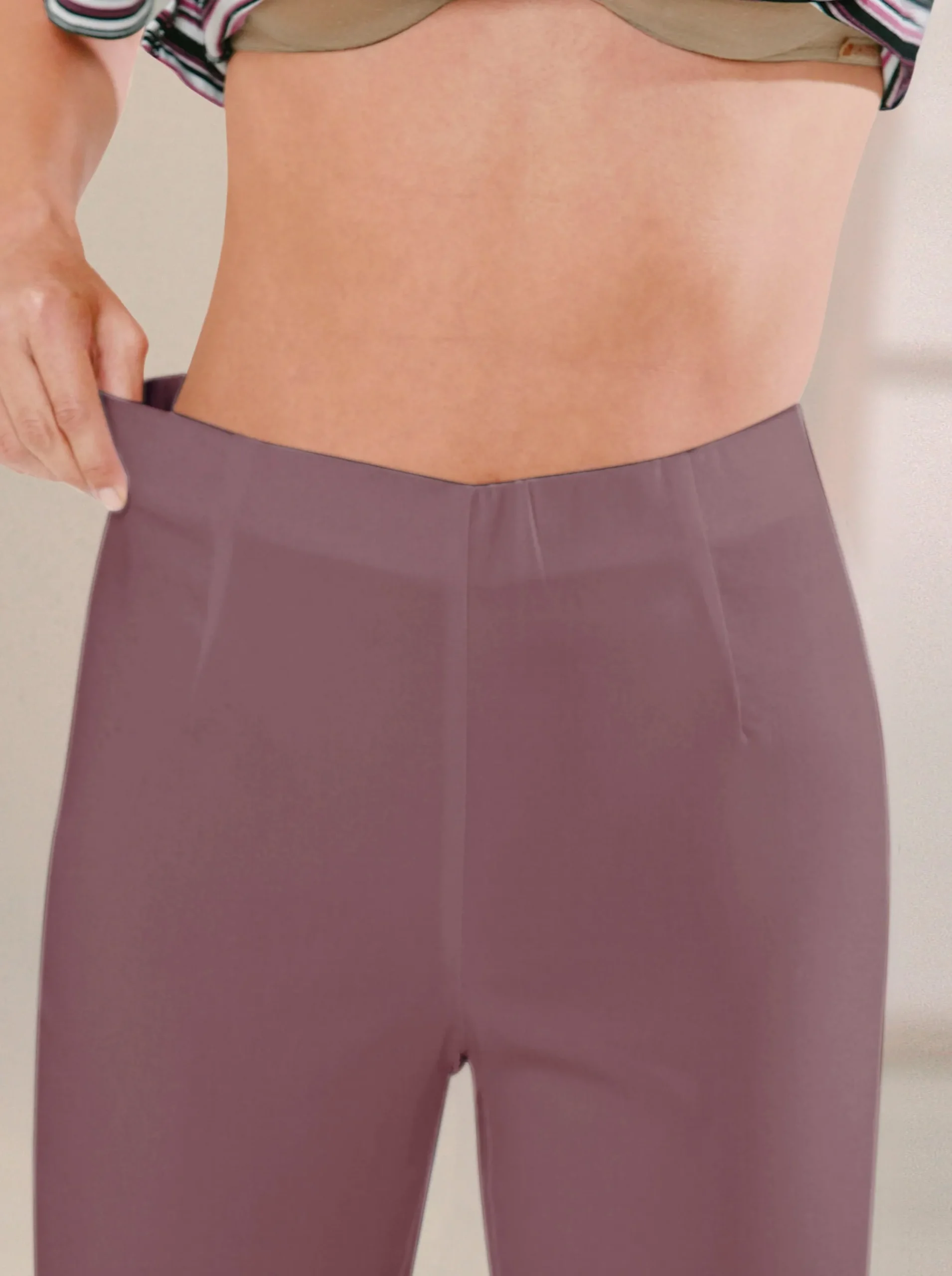 Hosen| Stretch-Hose mit innenliegendem Dehnbund rosenholz
