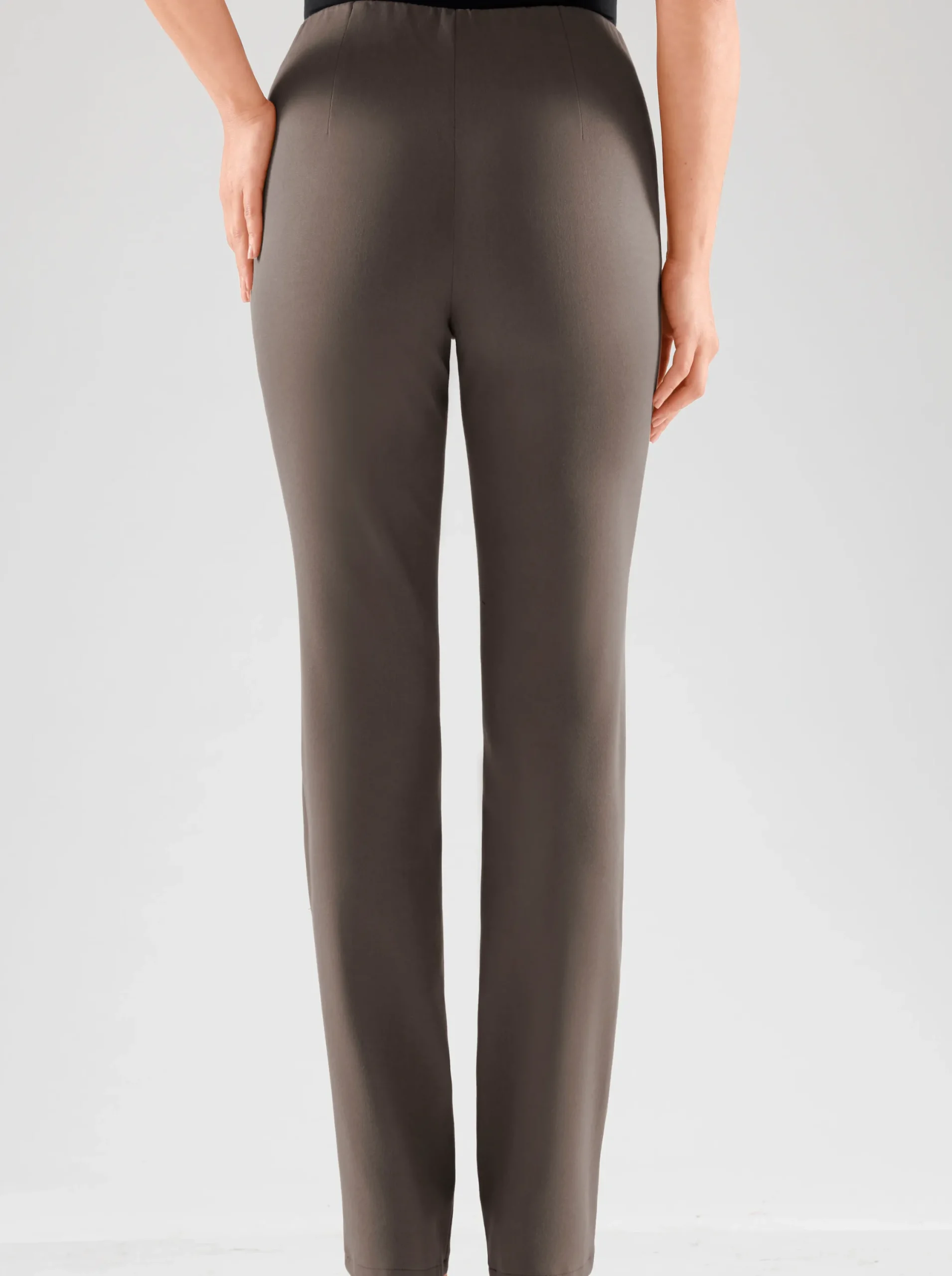 Hosen| Stretch-Hose mit innenliegendem Dehnbund taupe