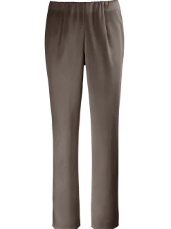 Hosen| Stretch-Hose mit innenliegendem Dehnbund taupe