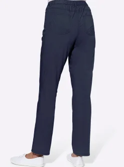 Hosen| Stretch-Hose mit rückwärtigem Dehnbund nachtblau